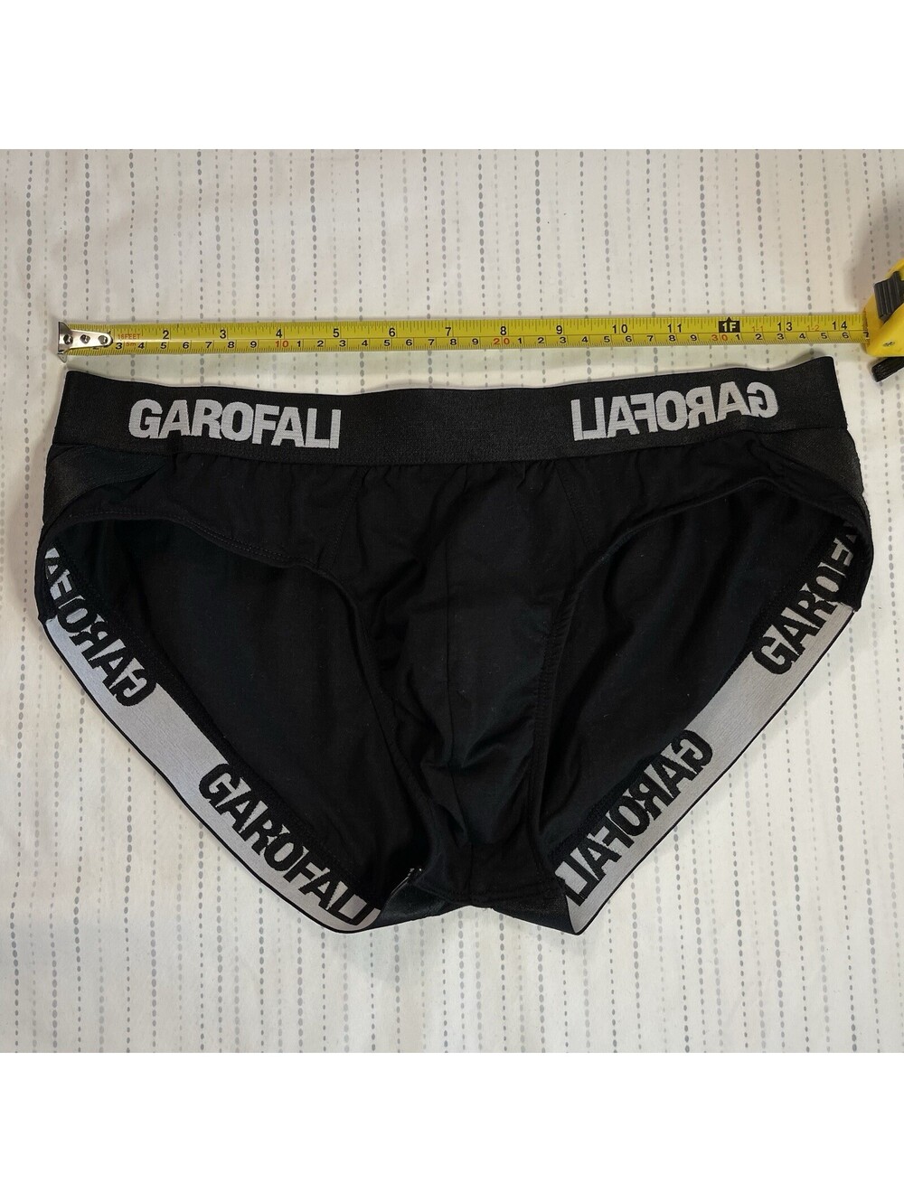 Garofali Jock Brief Black - White Logo Detail Size M Designer LGBTQ